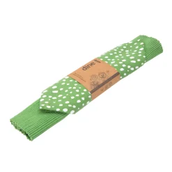 Dexam Sintra 100% Recycled Cotton Spotted Napkin & Placemat Set - Green