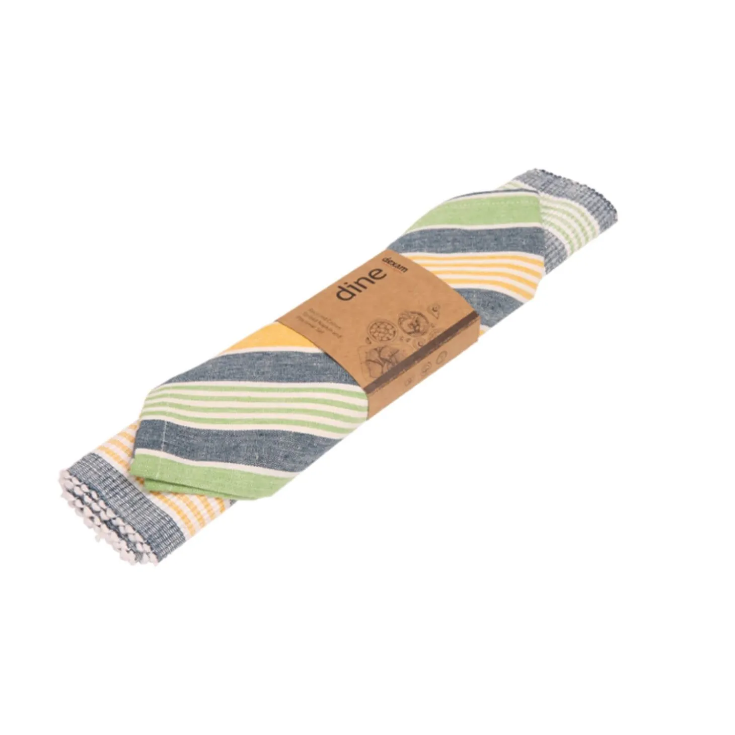 Dexam Sintra Recycled Cotton Striped Napkin & Placemat Set