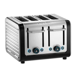 Dualit Architect 46505 4 Slot Toaster - Black & Brushed Stainless Steel