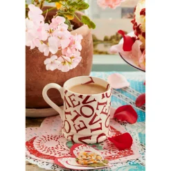 Emma Bridgewater Half Pint Mug - L.O.V.E - Polka Red