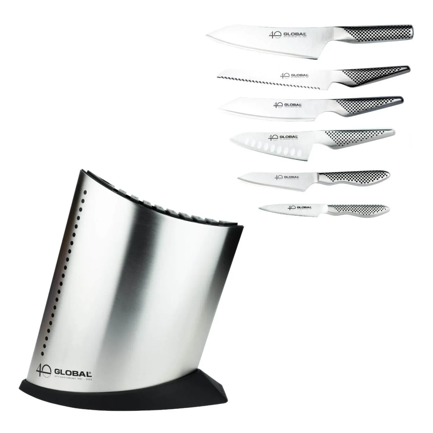 Global 40th Anniversary G-52AN7-C 7-Piece Knife Block Set