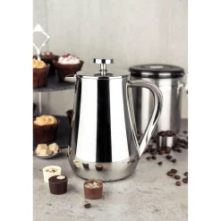 Grunwerg Cafe Ole Double Wall Stainless Steel Cafetiere - 6 Cup