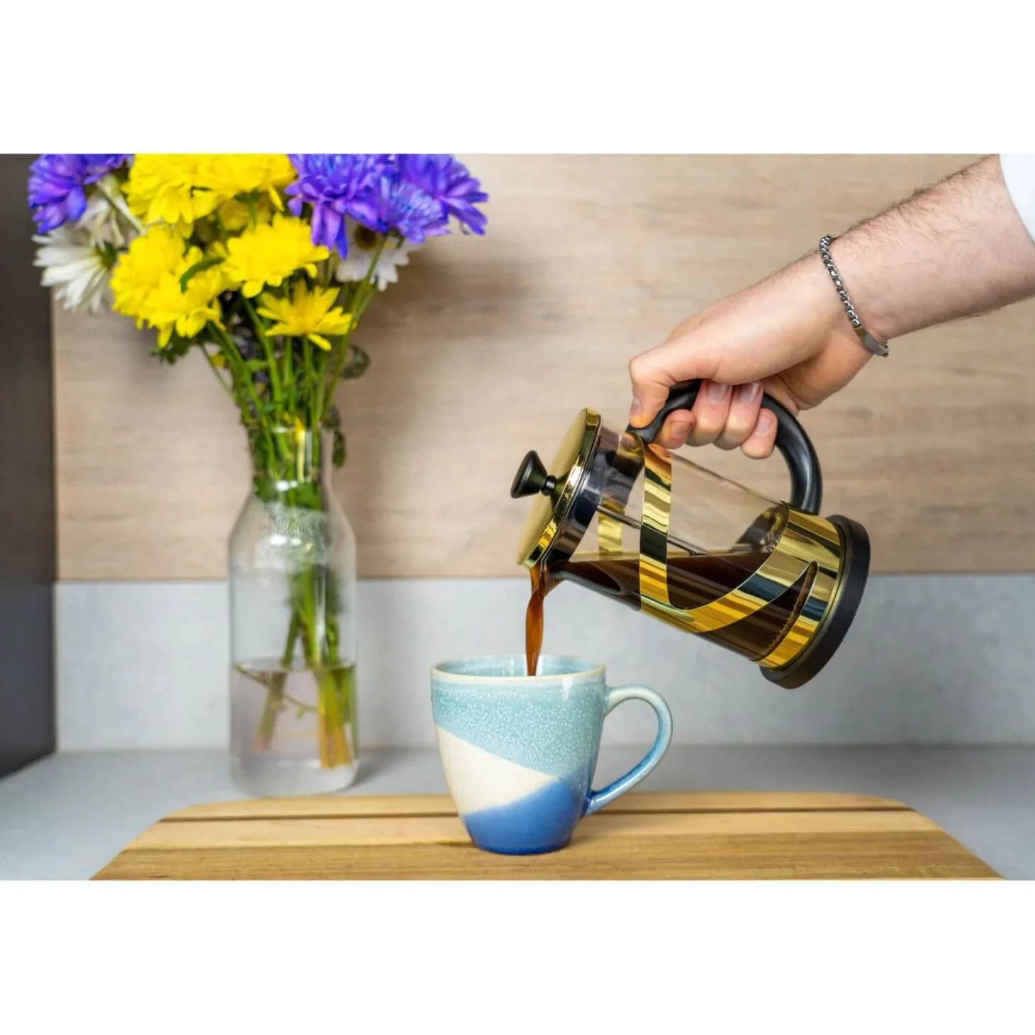 Grunwerg Classico 8 Cup Cafetiere - Gold
