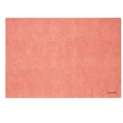 Guzzini Tiffany Reversible Faux Leather Fabric Placemat - Coral