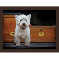 iStyle Rural Roots Faux Leather Cushioned Rectangular Lap Tray - Westie Road Trip