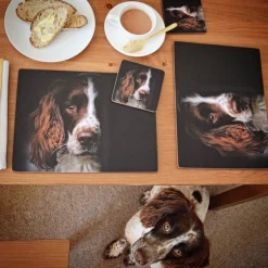iStyle Rural Roots Rectangular Glass Worktop Saver - Springer Spaniel