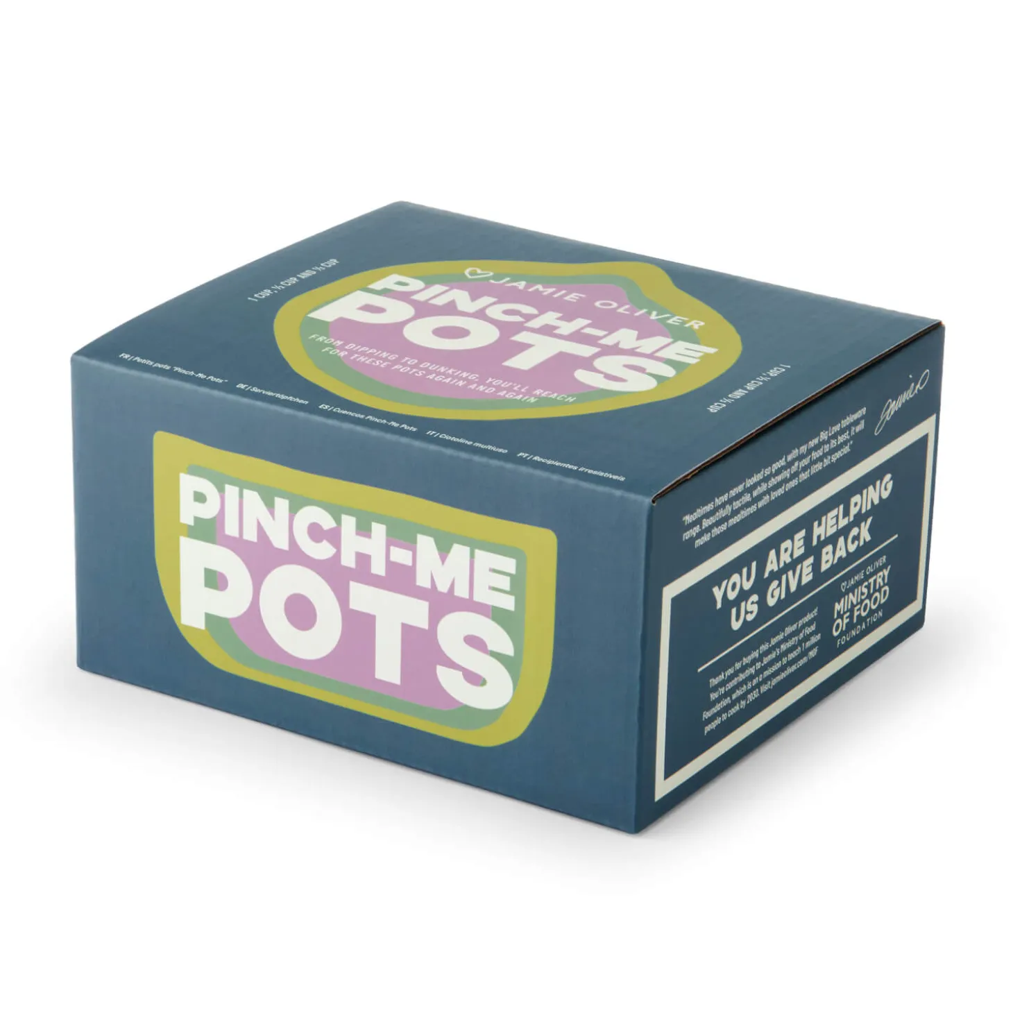 Jamie Oliver Big Love Nesting Stoneware Pinch-Me Pots - Set Of 3