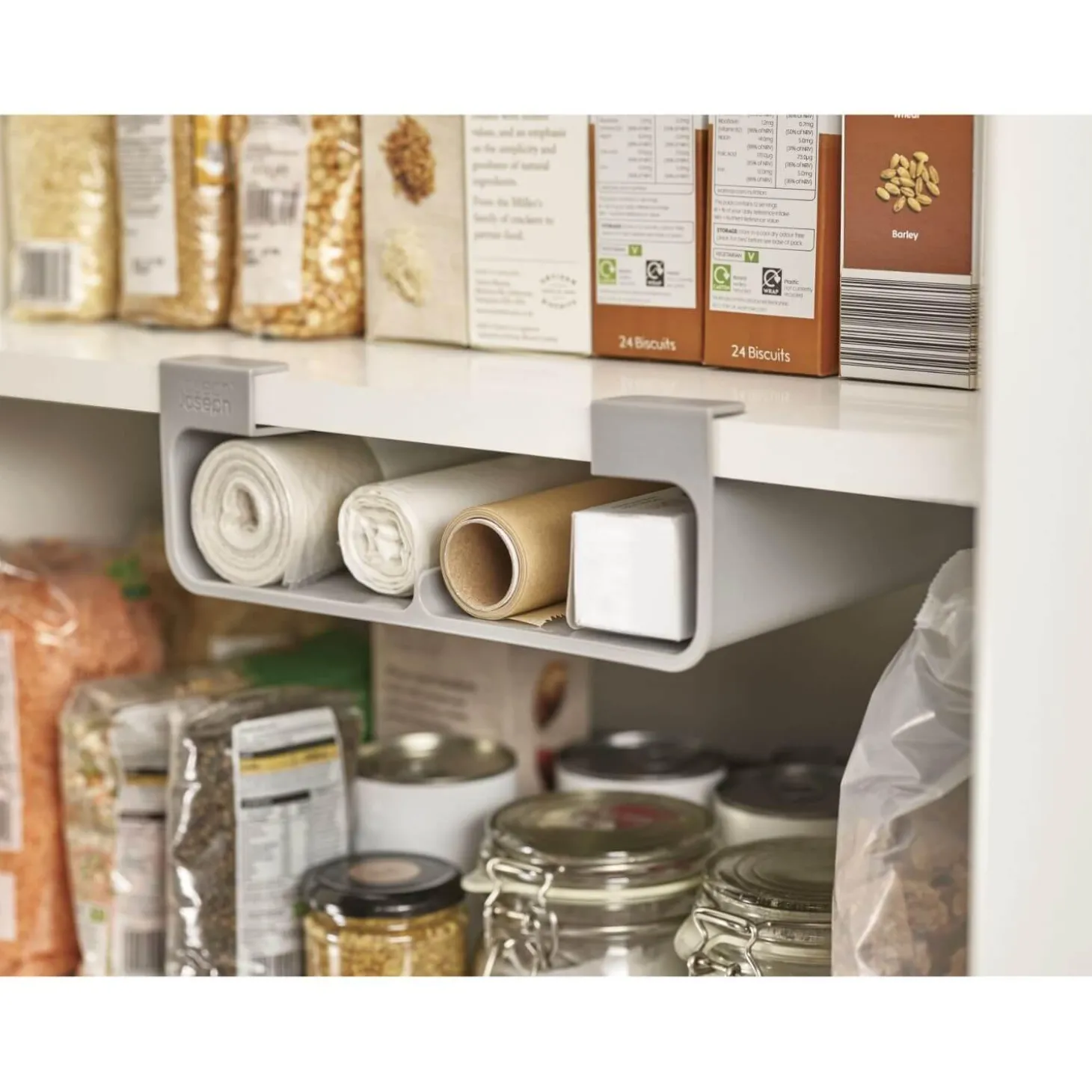 Joseph Joseph Cupboard Store Film Foil & Bag Organiser - Grey