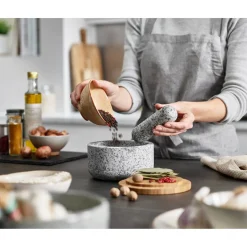 Joseph Joseph Dash Granite Pestle & Mortar with Bamboo Lid