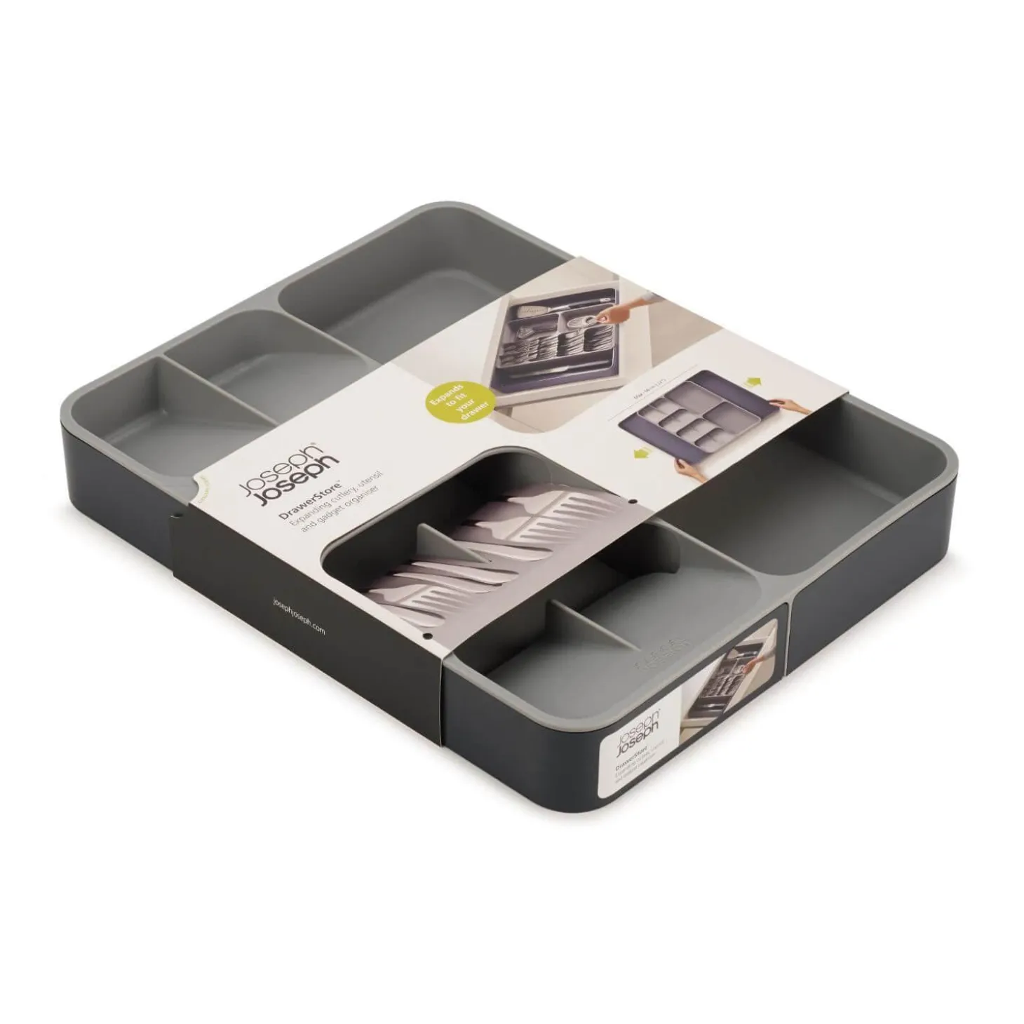 Joseph Joseph DrawerStore Expanding Cutlery Tray - Grey