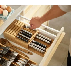 Joseph Joseph DrawerStore Large Bamboo 2-Tier Knife Organiser