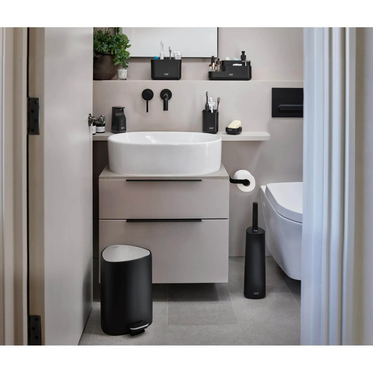 Joseph Joseph EasyStore Bathroom Caddy - Matt Black