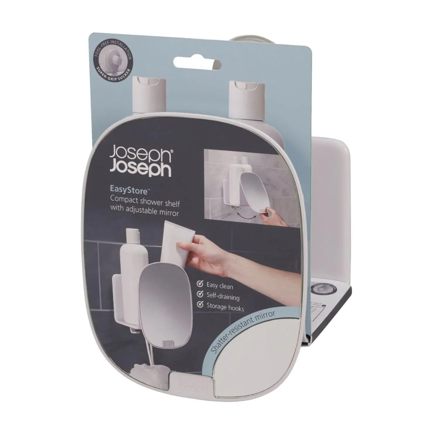 Joseph Joseph EasyStore Compact Shower Caddy - White