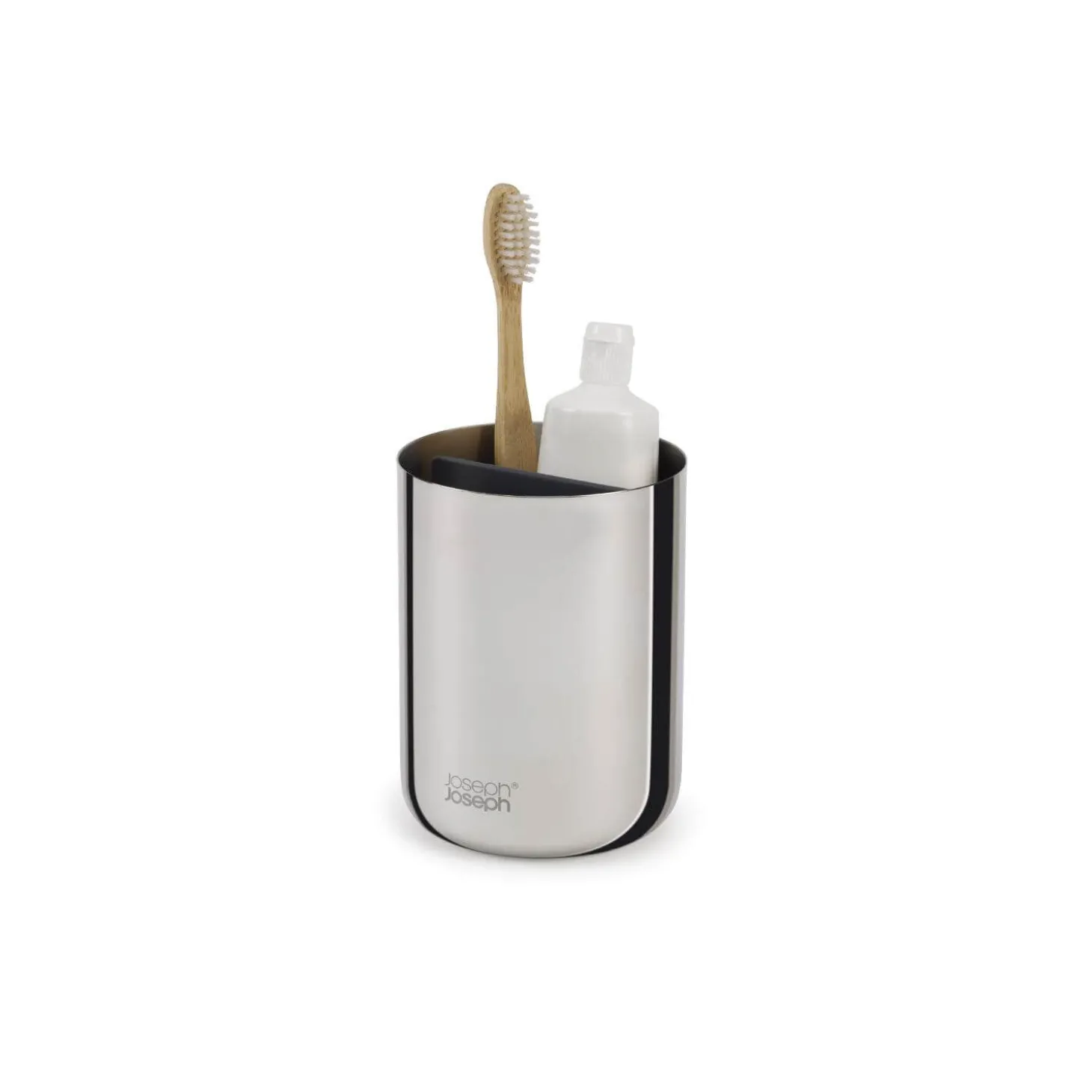 Joseph Joseph EasyStore Luxe Stainless Steel Small Toothbrush Caddy