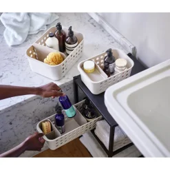 Joseph Joseph EasyStore Small Bathroom Storage Basket - Ecru