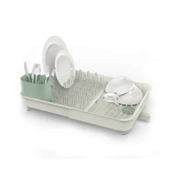 Joseph Joseph Extend Expandable Dish Rack - Light Stone & Sage Green