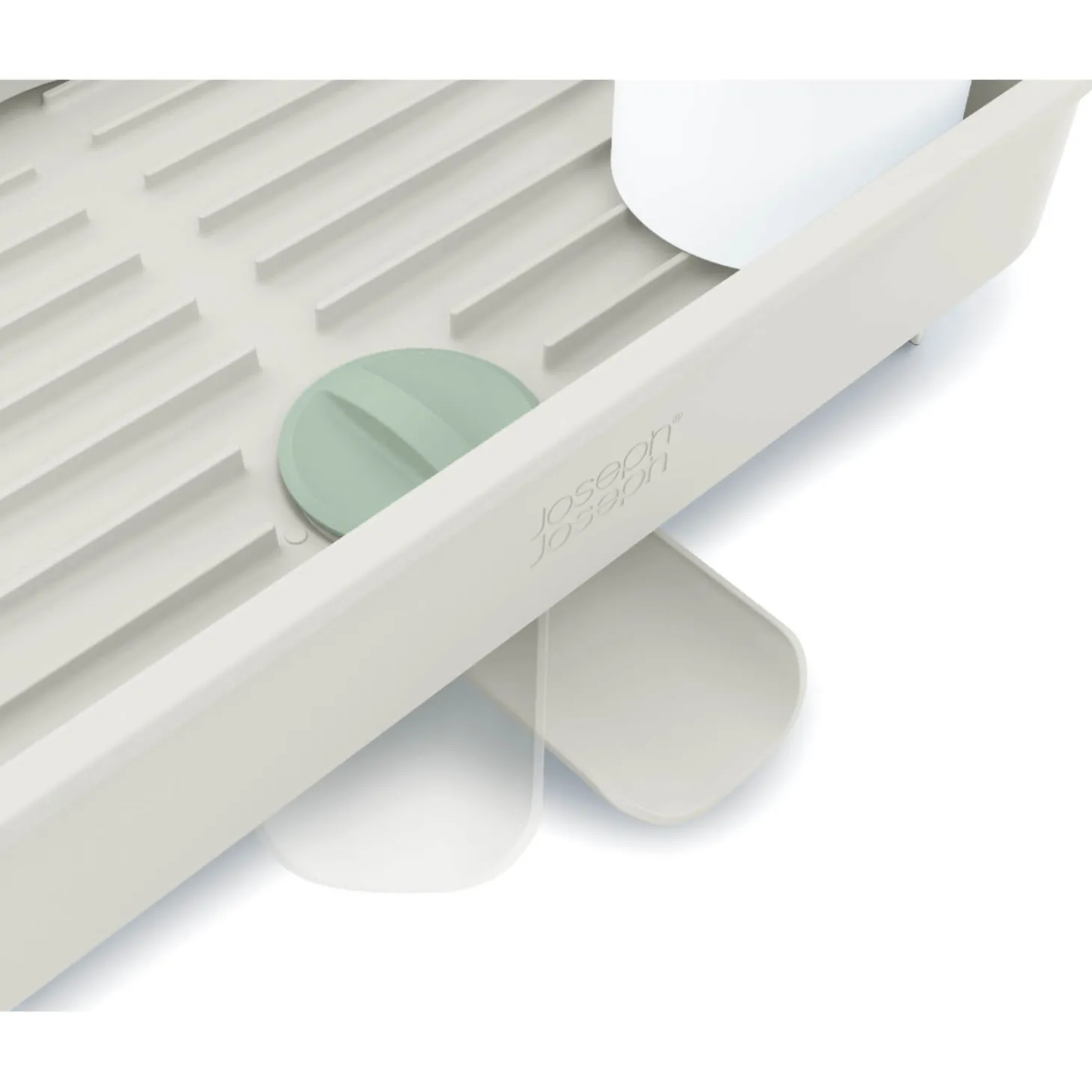 Joseph Joseph Extend Expandable Dish Rack - Light Stone & Sage Green