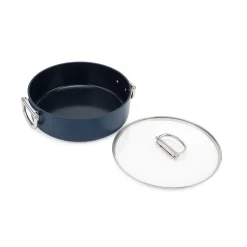 Joseph Joseph Space 28cm Non-Stick Folding Handle Shallow Casserole Pan - Midnight Blue