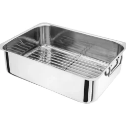 Judge Stainless Steel Deep Roasting Pan & Rack - 36cm x 26cm x 10cm
