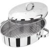 Judge Stainless Steel Oval Roasting Pan & Rack - 35cm x 25cm x 15cm