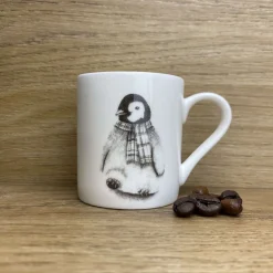 Katherine Sheard Fine China Espresso Mug - Peggy Penguin