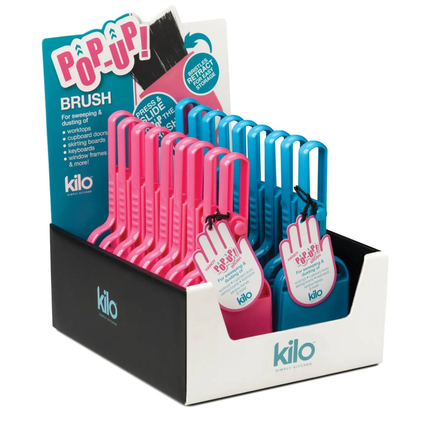 Kilo Mini Pop-Up Brush - Assorted Colours