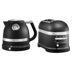 KitchenAid Artisan Kettle & 2 Slice Toaster Set - Cast Iron Black
