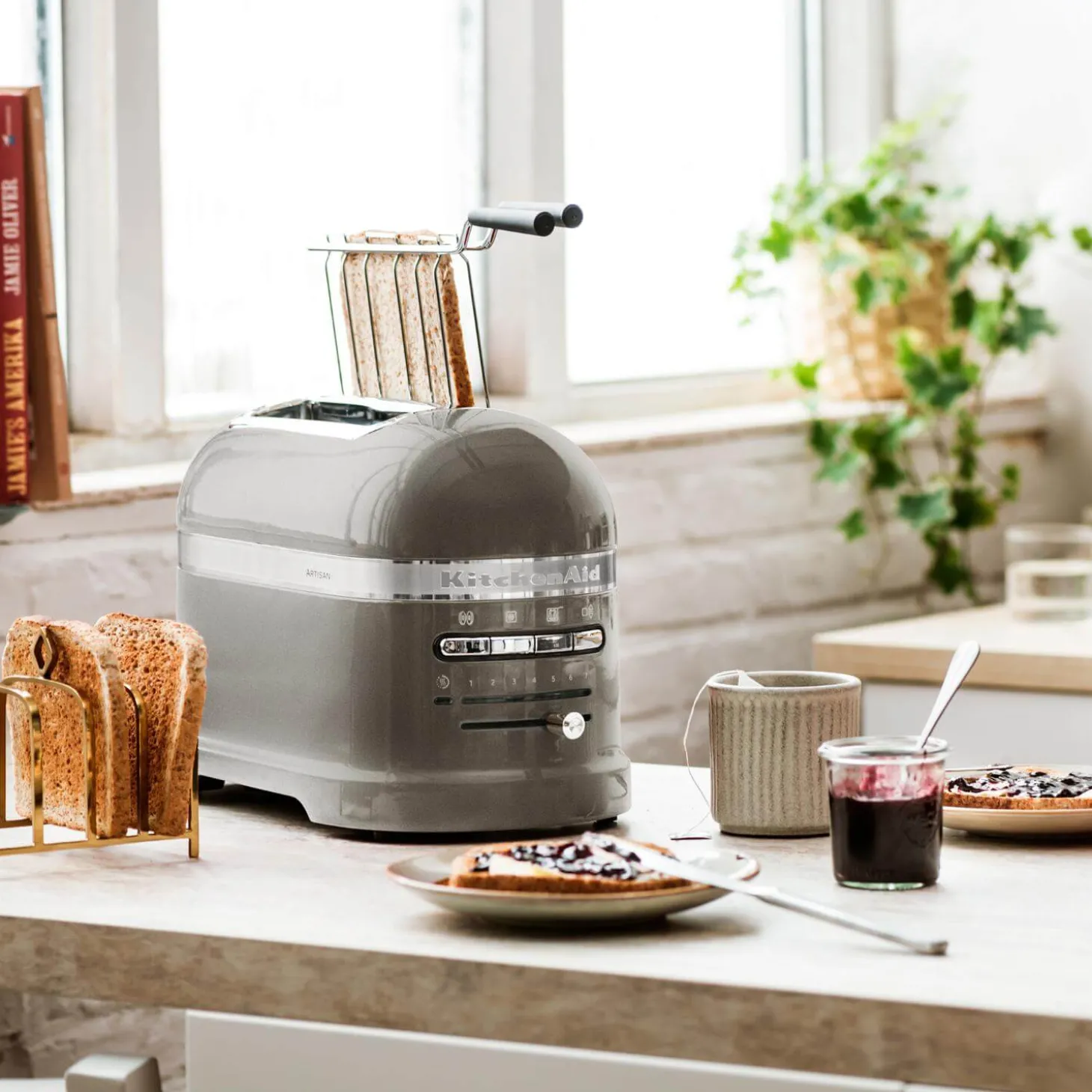 KitchenAid Artisan 5KMT2204BMS 2 Slice Toaster - Medallion Silver