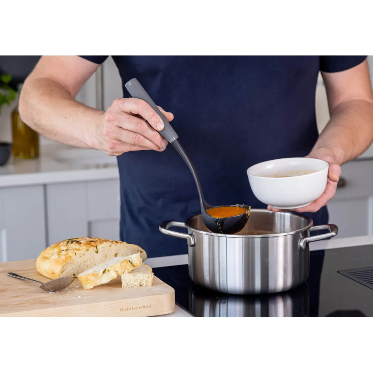 KitchenAid Soft Grip Ladle - Charcoal Grey