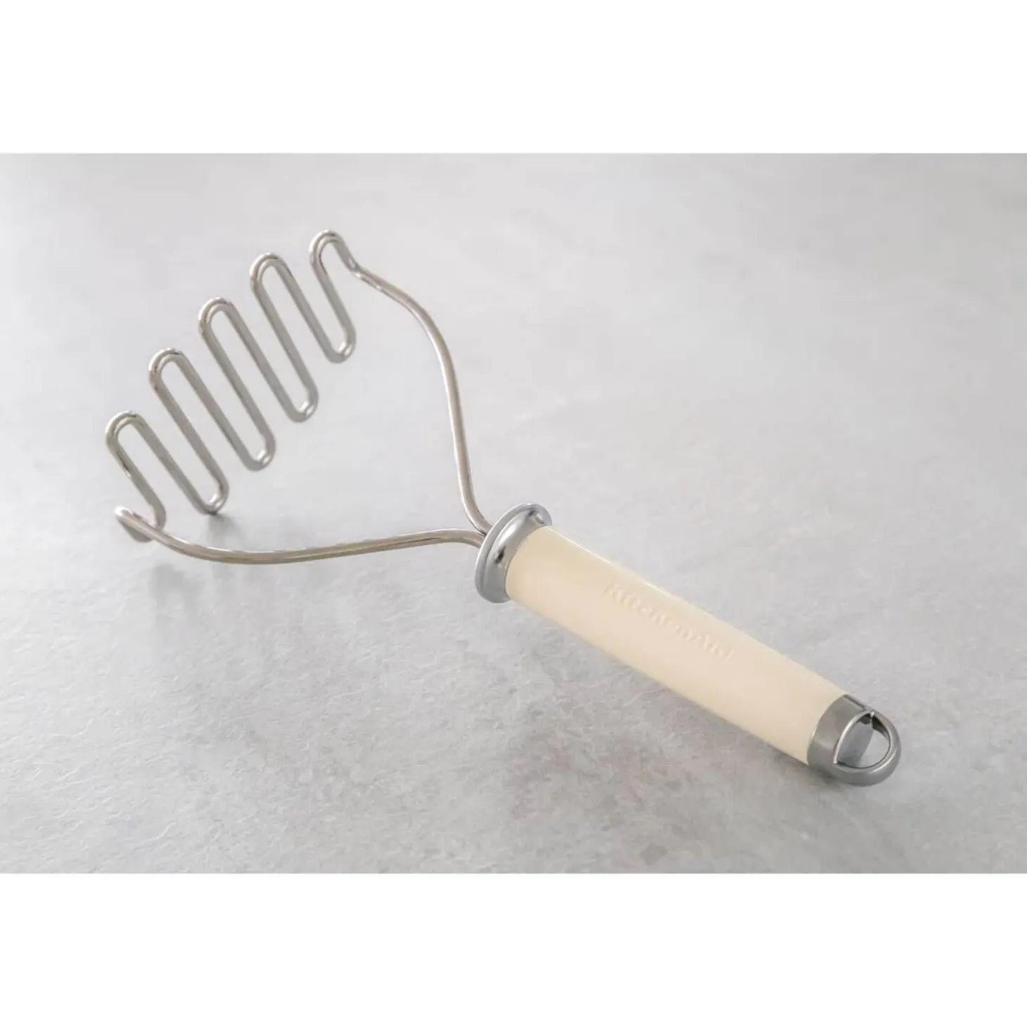 KitchenAid Utensils Stainless Steel Masher - Almond Cream