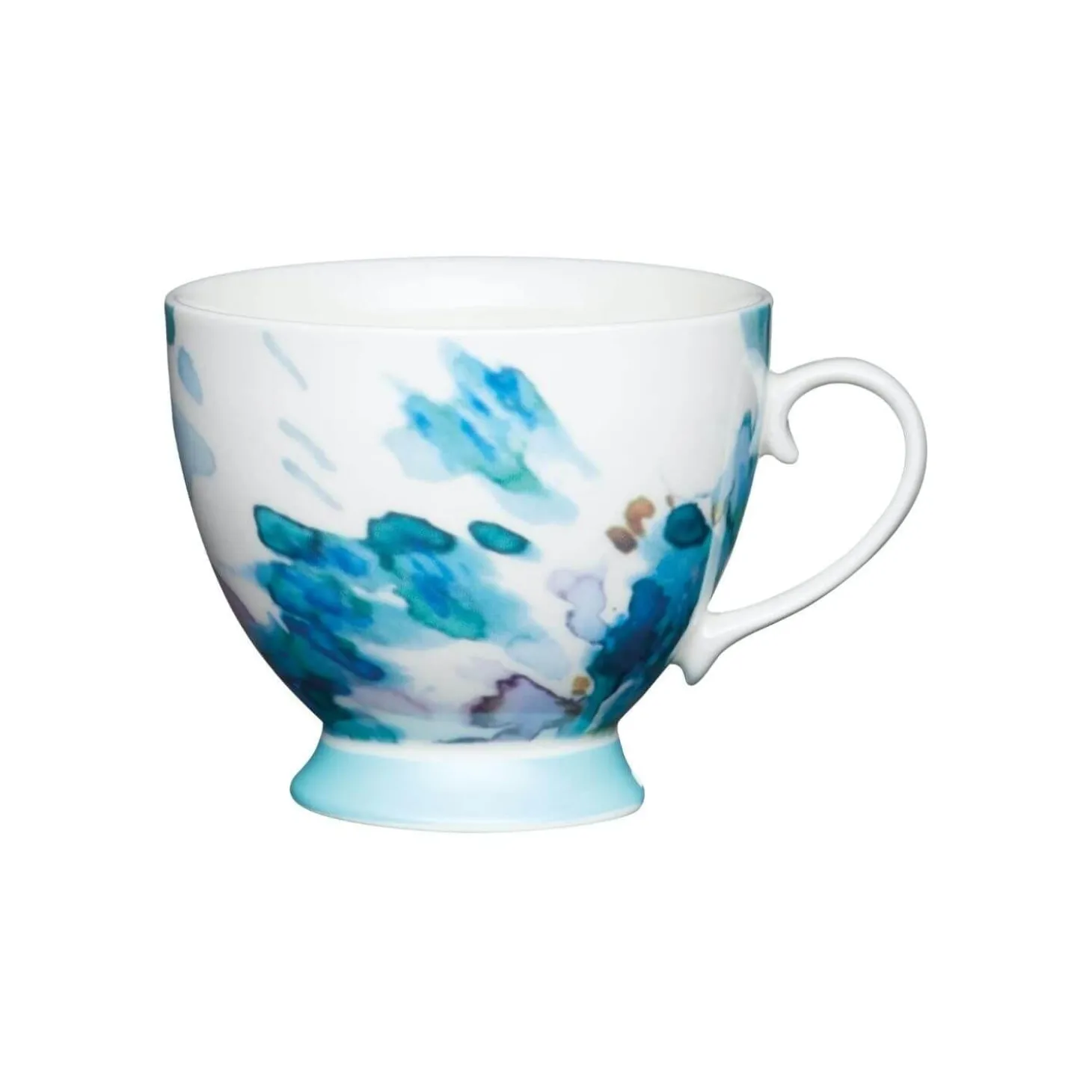 KitchenCraft 400ml Footed Mug - Painted Floral