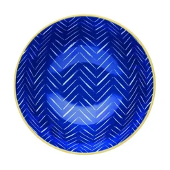 Kitchencraft Stoneware Bowl - Blue Chevron