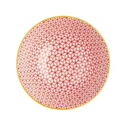 Kitchencraft Stoneware Bowl - Geometric Blue