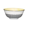Kitchencraft Stoneware Bowl - Yellow Stripe