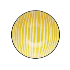 Kitchencraft Stoneware Bowl - Yellow Stripe