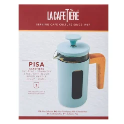 La Cafetière Pisa 3-Cup Cafetière - Sky Blue