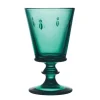 La Rochere Bee Embossed Stemmed Emerald Green Goblet Wine Glass - 240ml