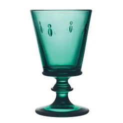 La Rochere Bee Embossed Stemmed Emerald Green Goblet Wine Glass - 240ml