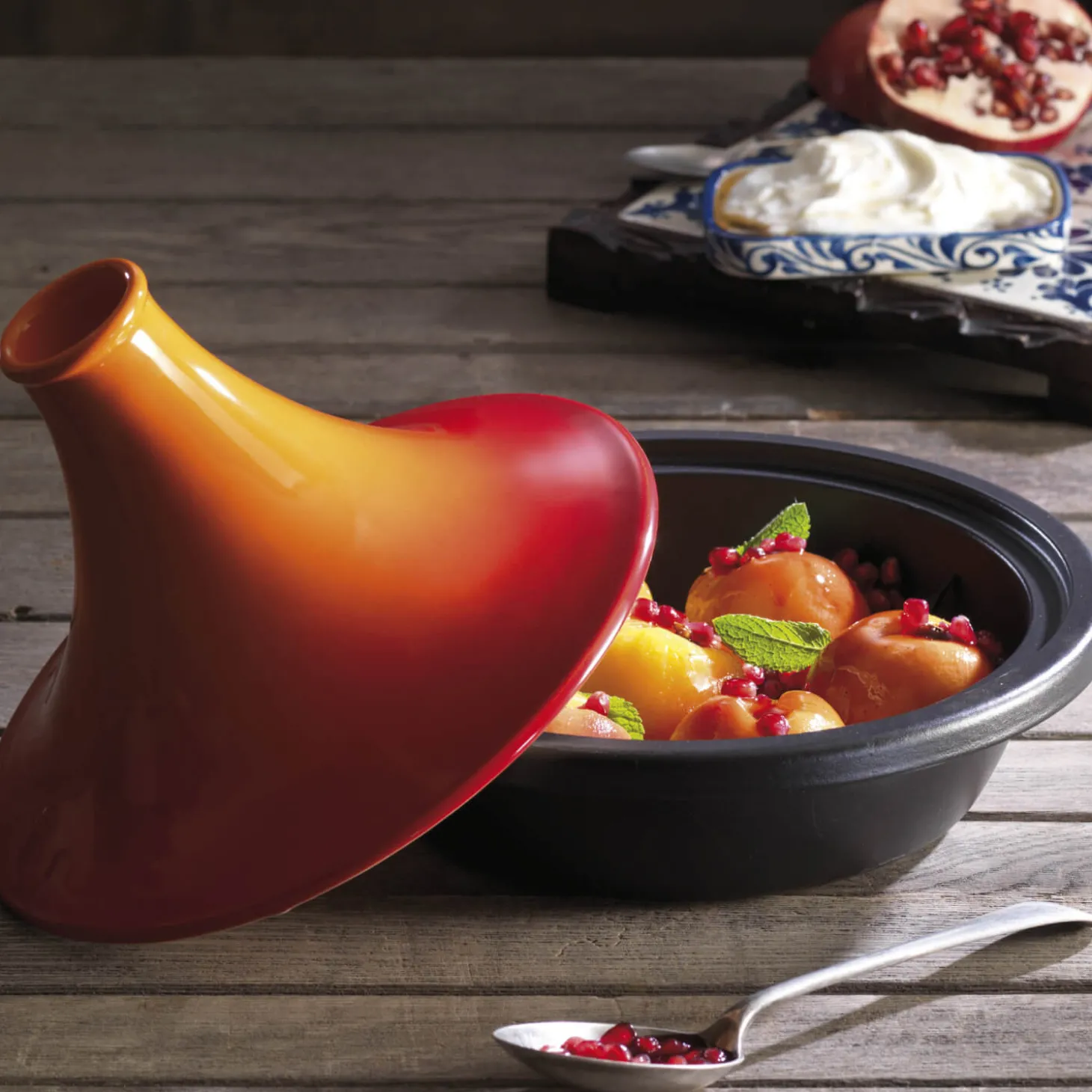 Le Creuset Cast Iron 31cm Round Tagine - Volcanic