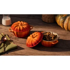 Le Creuset Halloween Stoneware Pumpkin Butter Dish - Volcanic