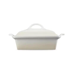 Le Creuset Heritage Stoneware 23cm Square Dish with Lid - Meringue