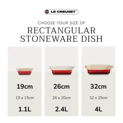 Le Creuset Heritage Stoneware 19cm Rectangular Dish - Sea Salt