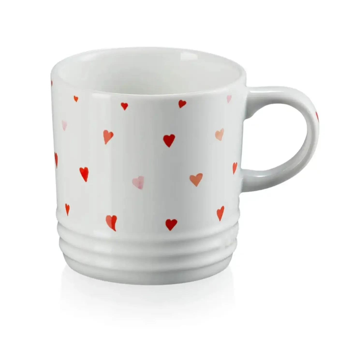 Le Creuset 350ml Stoneware Heart Decal White Mug