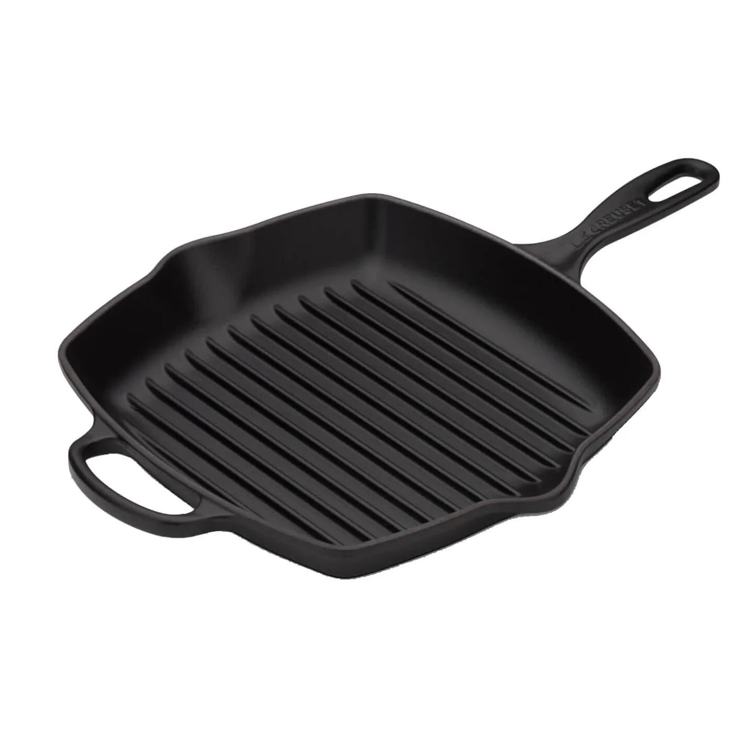 Le Creuset Signature Cast Iron 26cm Square Grillit - Satin Black