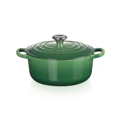 Le Creuset Signature Cast Iron 20cm Round Casserole - Bamboo Green