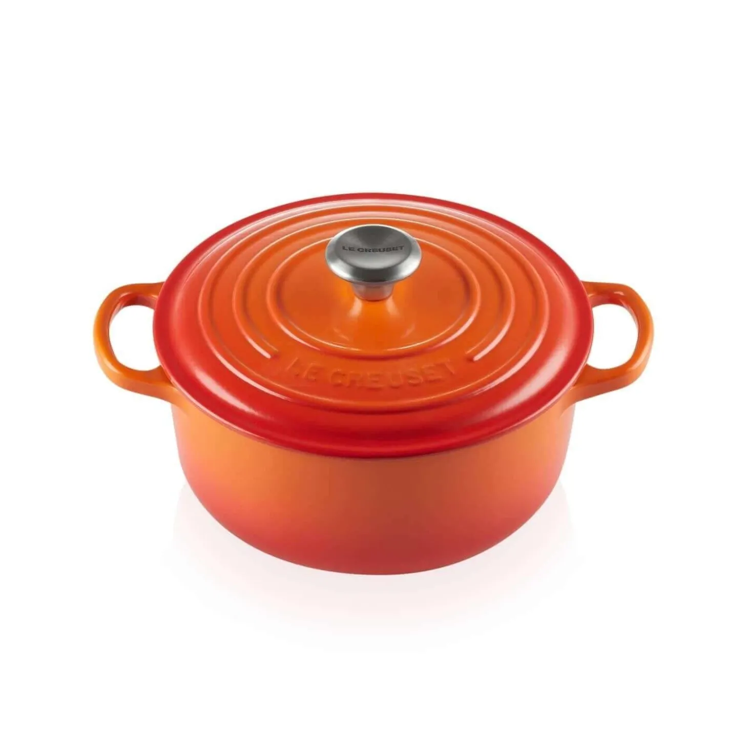Le Creuset Signature Cast Iron 20cm Round Casserole - Volcanic
