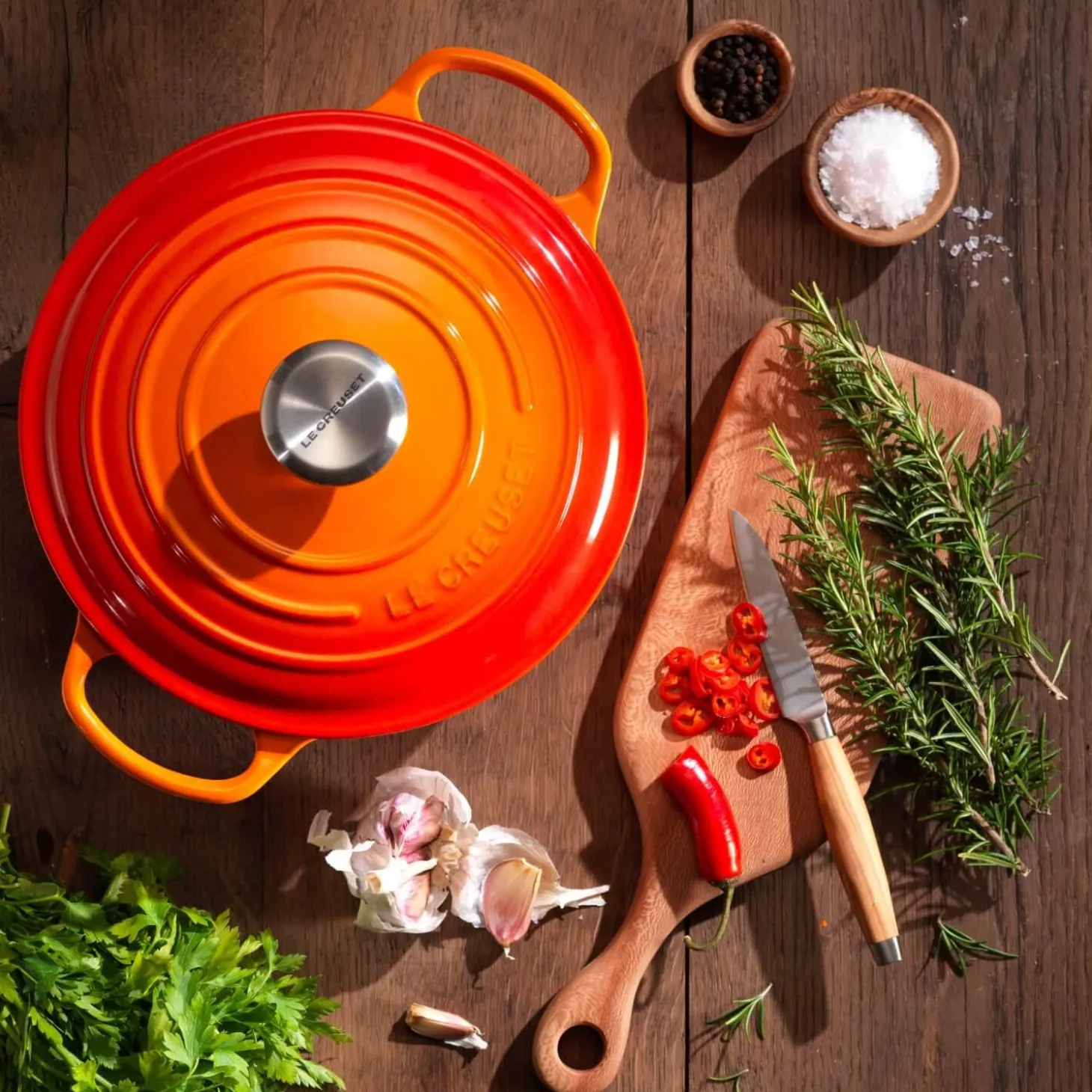 Le Creuset Signature Cast Iron 20cm Round Casserole - Volcanic