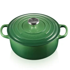 Le Creuset Signature Cast Iron 24cm Round Casserole  - Bamboo Green