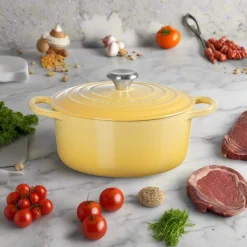 Le Creuset Signature Cast Iron 22cm Round Casserole - Camomille