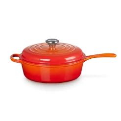 Le Creuset Signature Cast Iron 26cm Cassadou with Handle - Volcanic